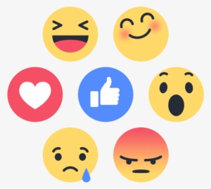 New Facebook Reactions - Facebook Like Buttons Png