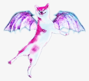 Dragon Wings Dog Galaxy Cute Happy Dancing Flying - Dog