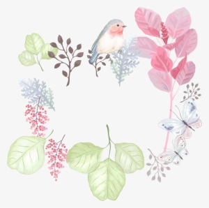 Hand Painted Watercolor Heart Shaped Leaf Vectors - Watercolor Painting