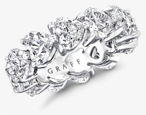 A Graff Heart Shape Diamonds Wedding Band For Her - Set