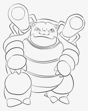 009 Blastoise Lineart By Lilly - Imagenes De Pokemon Go Para Dibujar