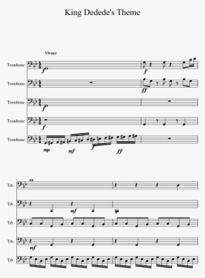 King Dedede's Theme Sheet Music 1 Of 9 Pages - Papa Was A Rolling Stone Score