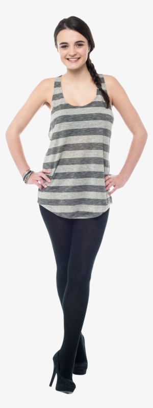 Girl Standing Png - 女生 手臂 叉腰