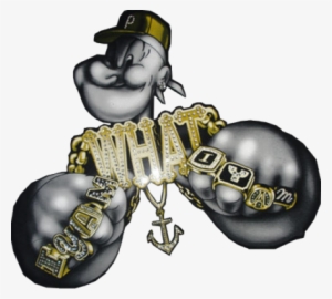 Popeye Gangsta Psd16077 - Thug Life Gangster Art