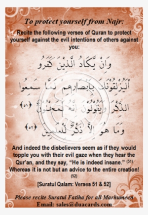 Dua For Nazar Evil Eye