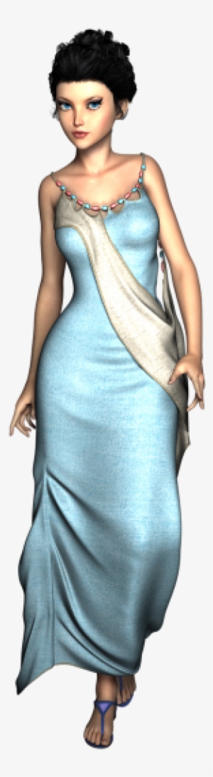 Standing,female,young - Gown