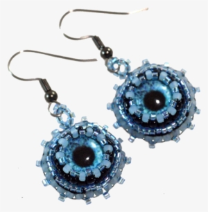 Evil Eye Earrings In Blue Twisted Pixies - Earring