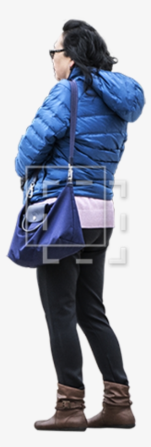 Woman Standing Cold Weather Windy Day - Girl