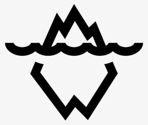 There Is A Wavy Line In The Middle Of This Object - Svg Iceberg Icon
