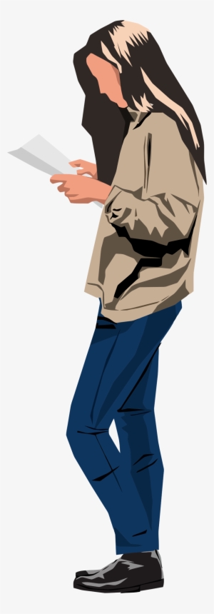 Big Image - Woman Standing Reading