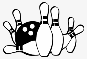 Ball Bowling Pins Game Sport Bowling Bowli - Bowling Clip Art Black And White