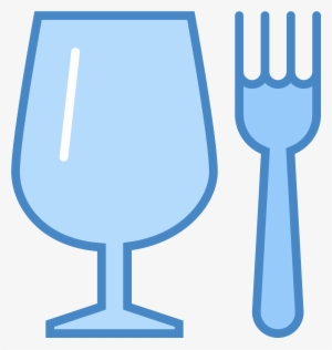 This Icon Contains A Glass And A Fork - Food