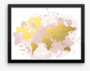Framed World Map - Art