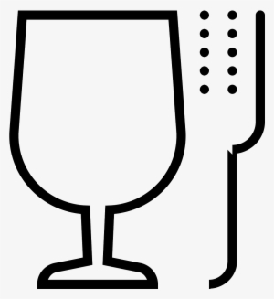 This Icon Contains A Glass And A Fork - Wine Glass