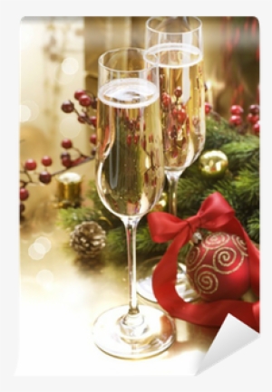 Two Champagne Glasses Wall Mural • Pixers® • We Live - New Year