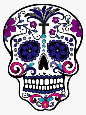 Sugar Skull And T Shirt Design With Illustration - Day Of The Dead Art Skulls