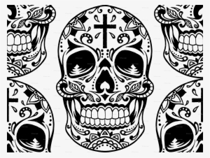 Sugarskull Blue-01 Shower Curtain