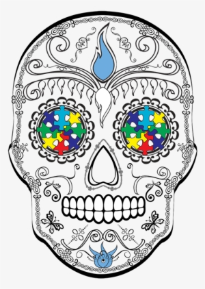 Grey Zip Up, Unisex, Back Design Only - Breast Cancer Sugar Skull