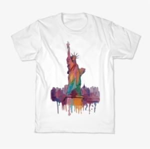 Statue Of Liberty Watercolor Kids T-shirt - Fourth Of July Shirts For Kids
