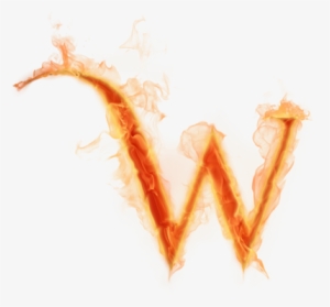 W Alphabet Png - W On Fire Png
