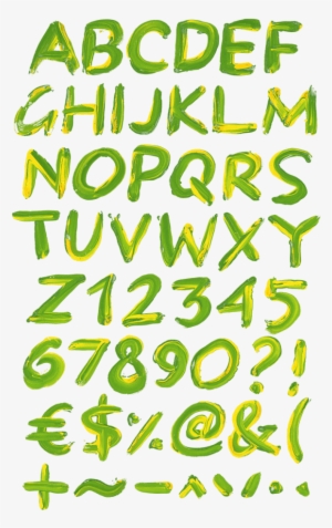 Brazil Paint Sketch Font - Alphabet Sketch Font Png