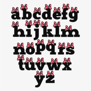 Polka Dot Bow Alphabet Svg Scrapbook Cut File Cute - Minnie Mouse Alphabets Svg File Free