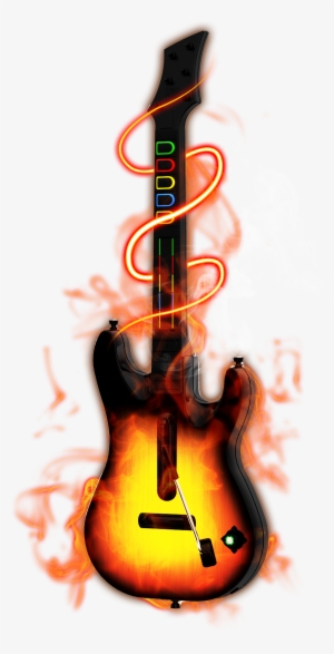 , F - Guitarra Electrica Con Fuego Png