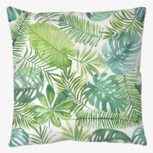 Tropical Seamless Pattern With Leaves - Tropical Watercolor Page Background