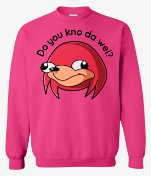 Ugandan Knuckles Crewneck Sweatshirt - Dear God Let There Be Someone Behind Me To Read This