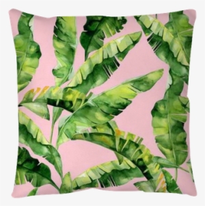 Seamless Watercolor Illustration Of Tropical Leaves,