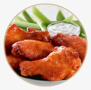 Our Wing Flavors Rock Try Them All - Hot Wings With Ranch And Fries