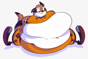 Overstuffed Rocket Raccoon - Fat Rocket Raccoon Cartoon