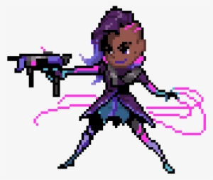 Sombra Pixel Art Spray - Overwatch Pixel Sprays Sombra