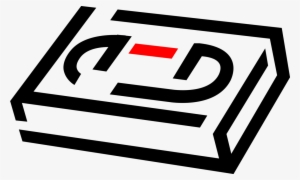 Vector Illustration Of Video Cassette Recorder Vcr - Emblem