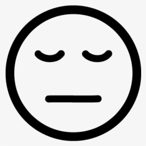 Svg Png - Neutral Emoticon Black And White