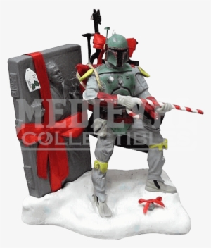 Star Wars Fabric Mache Christmas Boba Fett Statue - Kurt Adler Boba Fett