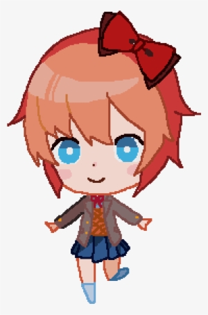 Sayori Chibi - Doki Doki Literature Club Poem Sprites