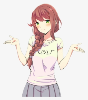 ##ddlc #doki-doki Luterature Club ##monikassshit #sayori - Love Live Riko Shrug