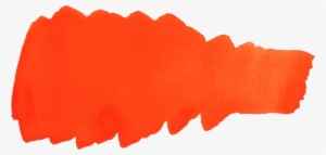 18 Orange Watercolor Brush Stroke Png Transparent Vol2 - Drawing