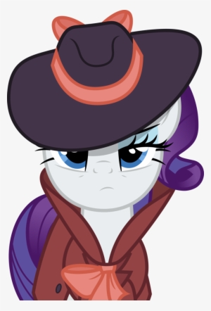 Dashiesparkle, Detective Rarity, Fedora, Hat, Rarity, - Detective Rarity