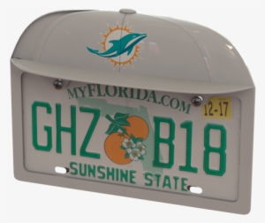 Miami Dolphins Baseball Cap Frame - Mimai Dolphins License Plate Frame