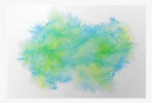 Painted Green Watercolor Stain, Design Element Poster - Painting