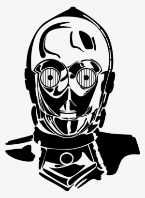 Picture Freeuse Download Vinyl Head C Po Film Configurador - C3po Black And White