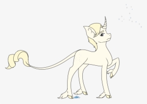 Sachanart, Classical Unicorn, Cloven Hooves, Curved - Cartoon