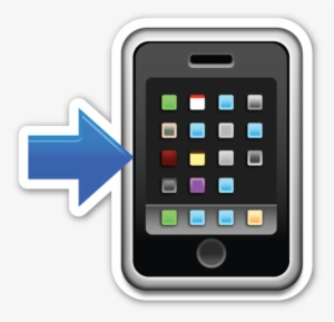 Mobile Phone With Rightwards Arrow At Left - Эмодзи Телефон Png
