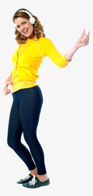 Music Headphone Png - Women Listening Music Png