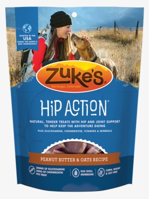 Zukes Hip Action Peanut Butter And Oats Dog Treats - 3 Packs Zuke's Hip Action With Glucosamine
