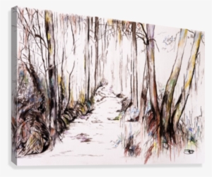 Woodland Stream Canvas Print - Birch