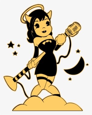 Clip Black And White Download Alice Angel Sings Batim - Bendy And The Ink Machine Drawings