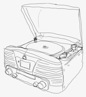 Memphis Record Player - Line Art